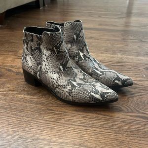 Halogen Snakeskin Booties
